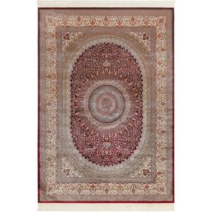 Wecon Home Tapis tisse fin vintage rouge de tres grande qualite soyeux 290x200