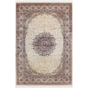 Wecon Home Tapis tisse fin vintage beige de tres grande qualite soyeux 290x200