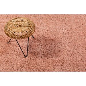 Esprit Tapis uni design en polypropylene rose 133x200