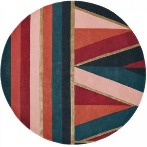 Ted Baker Tapis rond 150 cm tufte main en laine multicolore