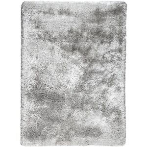 Pure Tapis shaggy en polyester Fait main 60x120 Argent