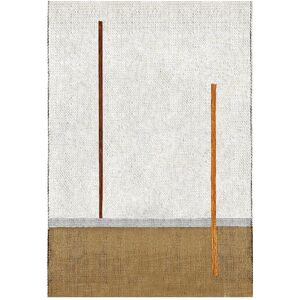 AFK Tapis tisse main en coton et jute beige 110x160