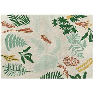 Lorena Canals Tapis coton motif plantes et fleurs 140x200