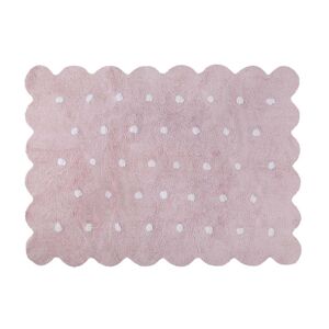 Lorena Canals Tapis coton forme biscuit rose 120x160