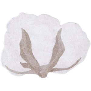 Lorena Canals Tapis coton motif fleur de coton 120x130