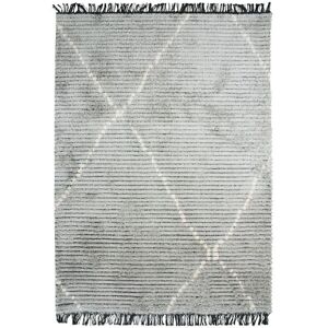 The Deco Factory Tapis tout doux lignes beige et gris clair 160x230