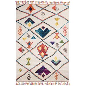 Un amour de tapis Tapis berbere style en polypropylene Oeko-Tex 100x100 carre Blanc