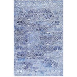 Wecon Home Tapis plat motif cachemire tons de bleus 160x230