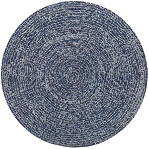 Beliani Tapis en tissu bleu 140x140cm