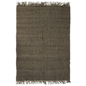 The Deco Factory Tapis en jute et coton noir 160x230