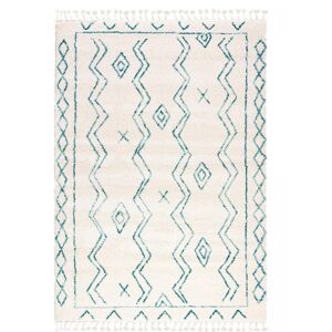 Un amour de tapis Tapis berbere style en polypropylene Oeko-Tex 200x290 Creme