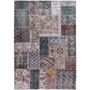 Gino Falcone Tapis vintage tisse plat patchwork - multicolore 90x160 cm