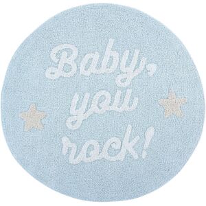 Lorena Canals Tapis coton rond lavable baby, you rock! D120cm