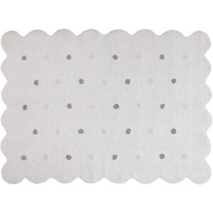 Lorena Canals Tapis coton forme biscuit blanc 120x160