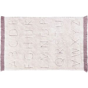 Lorena Canals Tapis lavable alphabet en coton blanc 90x130