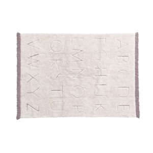 Lorena Canals Tapis lavable alphabet en coton blanc 120x160
