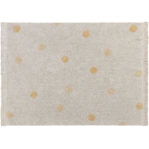 Lorena Canals Tapis coton lavable dots jaune 120x160cm