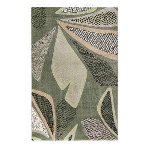 Esprit Tapis design motif vegetal fond vert sauge 160x225