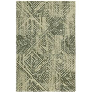 Esprit Tapis plat vintage design graphique tons de vert 120x170