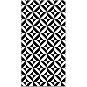 Home and Living Tapis vinyle forme geometrique noir 120x160cm