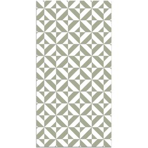 Home and Living Tapis vinyle forme geometrique verte 120x170cm