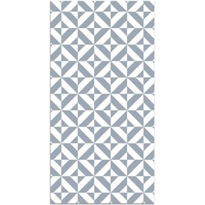 Home and Living Tapis vinyle forme geometrique bleue 160x230cm