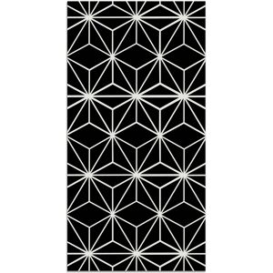 Home and Living Tapis vinyle lignes d'etoiles noirs 300x200cm