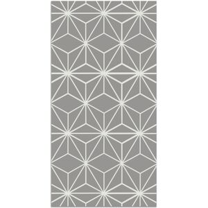 Home and Living Tapis vinyle lignes d'etoiles grises 100x140cm