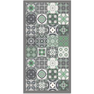 Home and Living Tapis vinyle carreaux ciments vert 160x230cm