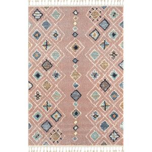 Nazar Tapis salon berbere rose 200x290 dessin ethnique