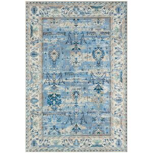 Nazar Tapis salon classique lavable - bleu 120x170cm