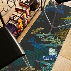 99Deco Tapis Vinyle Medium bis l 50xL200cm Multicolore Feuillage Jungle