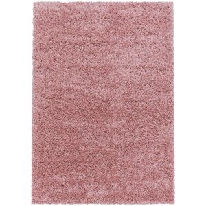 AlloTapis Tapis uni design en polypropylene rose 160x230