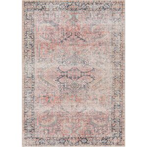 Surya Tapis Vintage Lavable en Machine Rose 160x213