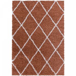 STUDIO DECO Tapis de style geometrique terracotta et blanc 160x230cm