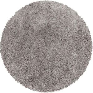 STUDIO DECO Tapis cosy rond a poils longs greige 200x200cm