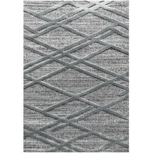 STUDIO DECO Tapis boheme a relief gris 140x200cm