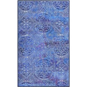 Wecon Home Tapis de bain motif paisley bleu 80x150