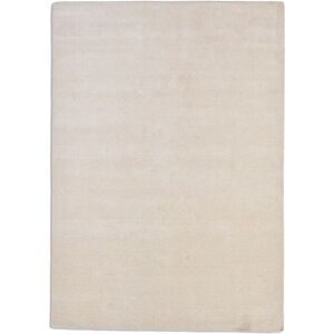 THEKO Tapis salon - tisse main - 100% laine naturelle - creme 070x140 cm