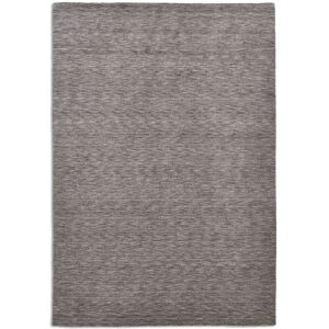 THEKO Tapis salon - tisse main - 100% laine naturelle - gris 070x140 cm