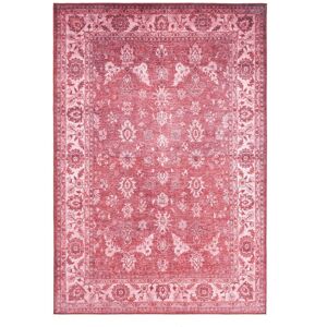 Gino Falcone Tapis floral tisse plat - rouge 090x160 cm