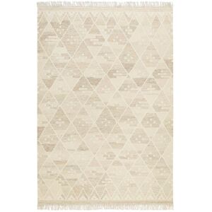 Green Loop Tapis tisse main beige et tons pastels avec leger motif 80x150