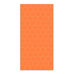 Home and Living Tapis vinyle mosaïque hexagones orange 80x250cm