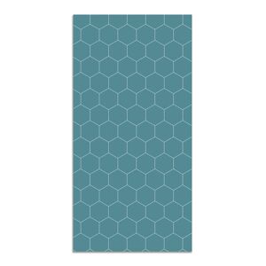 Home and Living Tapis vinyle mosaïque hexagones bleus 80x250cm