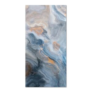 Home and Living Tapis vinyle marbre bleu et orange 80x300cm