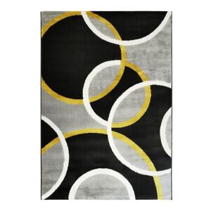 The Deco Factory Tapis effet laineux motifs cercles gris 160x230