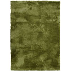 The Deco Factory Tapis a poils longs extra-doux vert rouille 160x230