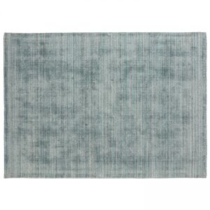 Oviala Tapis chenille rectangulaire imprime nuance bleu clair 120 x 170 cm