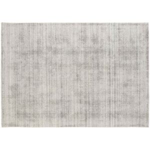 Oviala Tapis chenille rectangulaire imprime nuance gris clair 120 x 170 cm