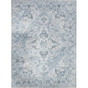 Surya Tapis Vintage Lavable en Machine Gris/Bleu 160x213